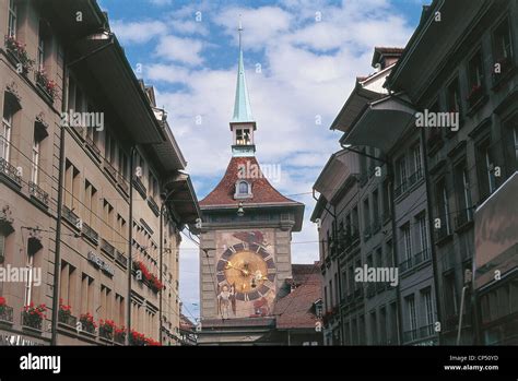 Berne Swiss Clock Tower Stock Photo - Alamy