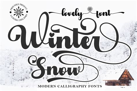 Winter Snow Font By Im Studio · Creative Fabrica