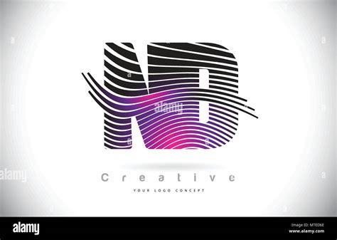 Nd N D Zebra Texture Letter Logo Design With Creative Lines And Swosh