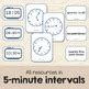 Telling Time Comprehensive Flashcards Set5 Minute Intervals 1000 Cards