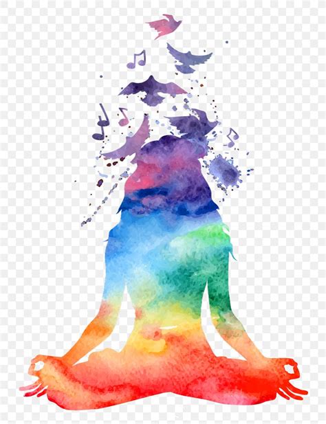 Chakra Meditation Watercolor Painting Yoga PNG 800x1069px Chakra