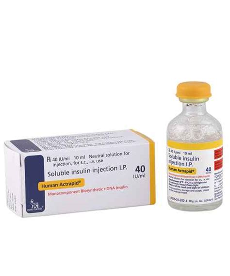 HUMAN ACTRAPID 40IU 10ML INJ ( ABBOTT ) - Buy HUMAN ACTRAPID 40IU 10ML