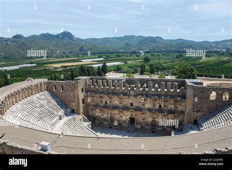 Antalya Turkey July 12 2021 Roman Amphitheater Of Aspendos Belkiz