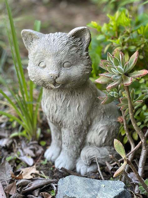 Memorial Statues Cat Memorial Sculpture Garden Garden Statues Cement Garden Concrete