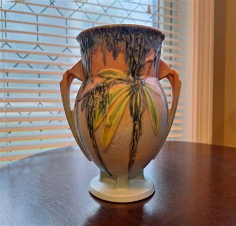 Beautiful Roseville Moss Vase 776 7 Ebay