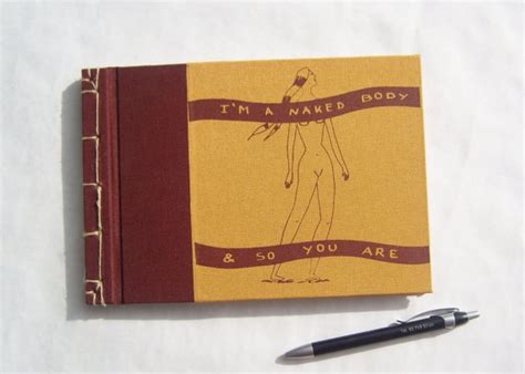 Cuaderno de bocetos o de notas Encuadernación japonesa Estampado a mano Naked body de TacaMaca
