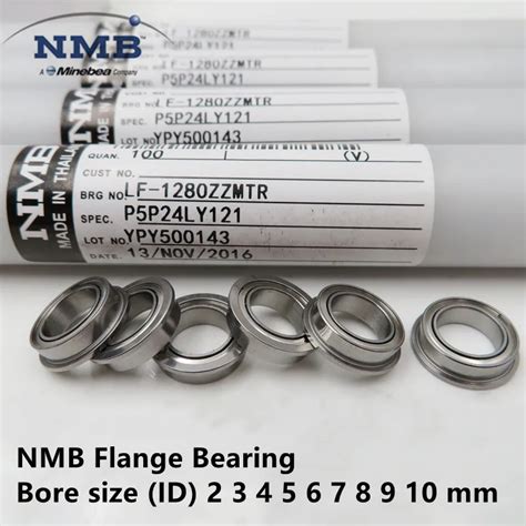 20pcs Original Minebea Nmb Flange Bearing Bore Size Id 2 3 4 5 6 7 8