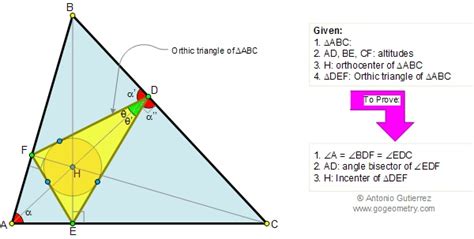 Geometry Problem 134 Orthic Triangle Altitudes Angle Bisectors