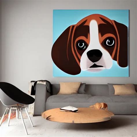 A Large Lamp Beagle Puppy Inspired Design Placed In A Stable