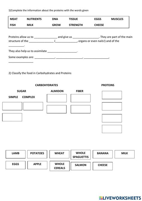 Proteins 2202627 Profe3 Live Worksheets