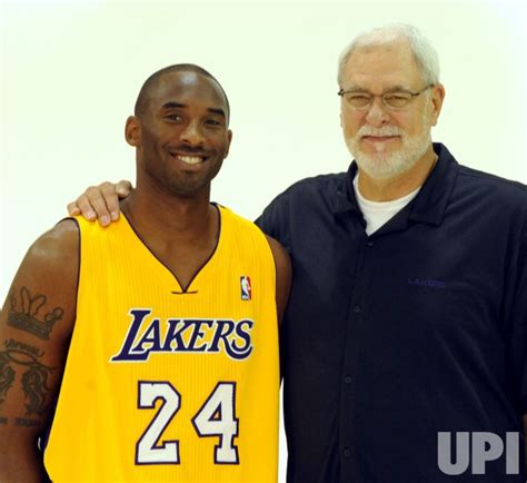 Photo Kobe Bryant And Phil Jackson Participate In Lakers Media Day In