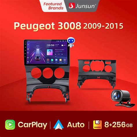 Junsun V1 Pro 8G 128G For Peugeot 3008 2009 2015 Android Radio