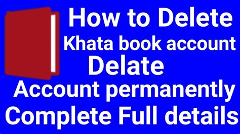 How To Delete Khata Book Account Permanently Delate Khata Book Account