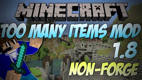 Minecraft How To Install The Too Many Items Mod Youtube