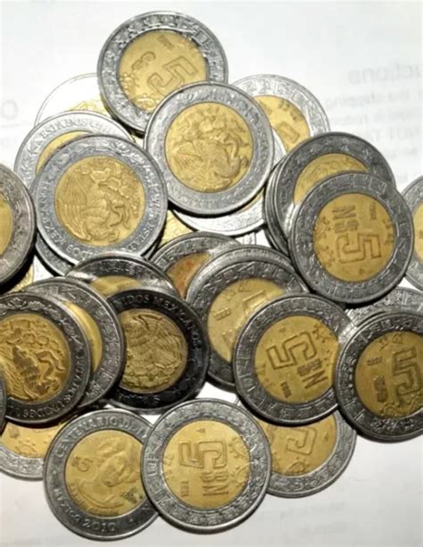 MEXICO LOT F BIMETALLIC 5 PESOS Unsearched World Un Snake 25 Coins 9