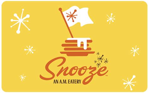 Snooze A.M. Eatery: Buy Physical & E-Gift Cards + Check Balance Online