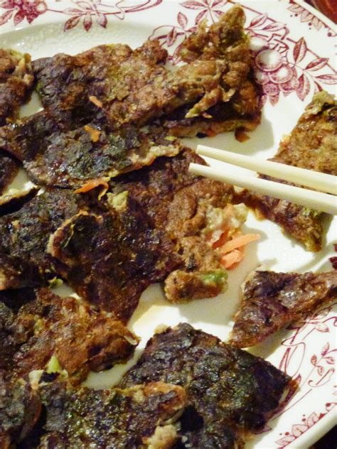 Un peu gay dans les coings Crêpe au natto Nattō oyaki et Repas végétalien japonais