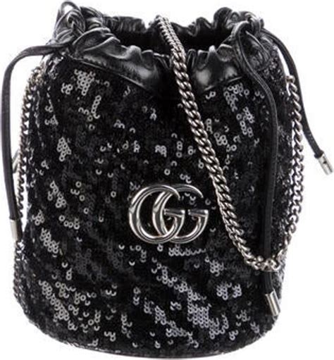 Gucci Gg Marmont Mini Sequin Bucket Bag Shopstyle