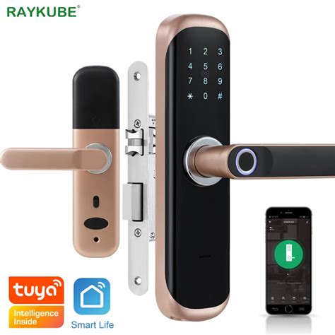 Raykube Tuya Fingerprint Door Lock Smart Card Digital Code Keyless Electronic Lock Home