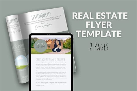 Real Estate Agent Flyer Template Canva Graphic By Iampaulrose