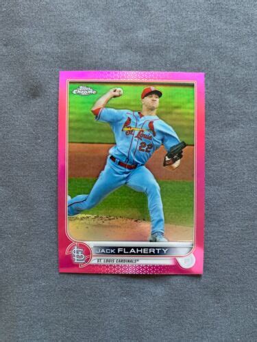 Topps Chrome Baseball Card Jack Flaherty Pink Refractor Ebay