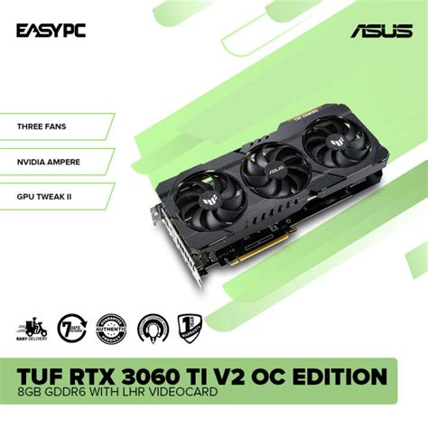 EasyPC | ASUS TUF Gaming GeForce RTX 3060 Ti V2 OC Edition 8GB GDDR6 ...