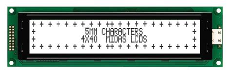 Mc44005a6w Fptlw V2 Midas Displays Alphanumeric Lcd 40 X 4 Black