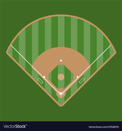 Baseball field Royalty Free Vector Image - VectorStock