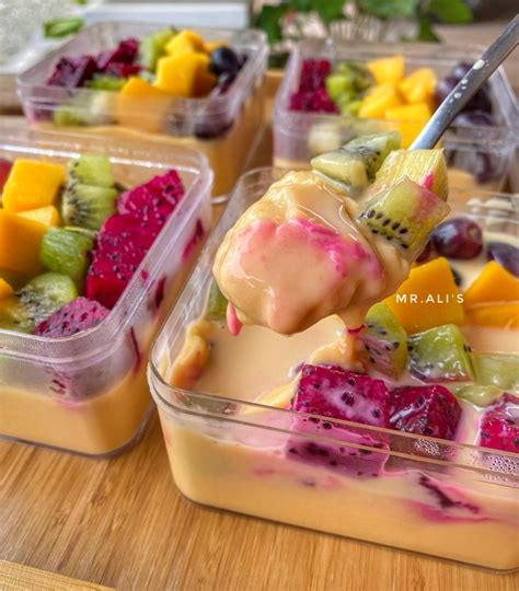Resepi Puding Buah Kuah Kastard Mudah Sangat Bahan Pun Simple