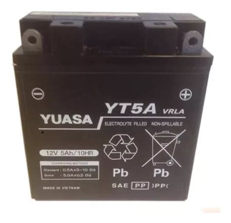 Batería Moto Gel Yuasa Yt5a Yb5l b 12n5 3b