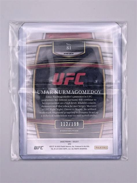 Ufc Umar Nurmagomedov Panini Select Light Blue Rookie