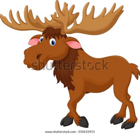 Illustration Moose Cartoon Stock Vector (Royalty Free) 330610415 ...