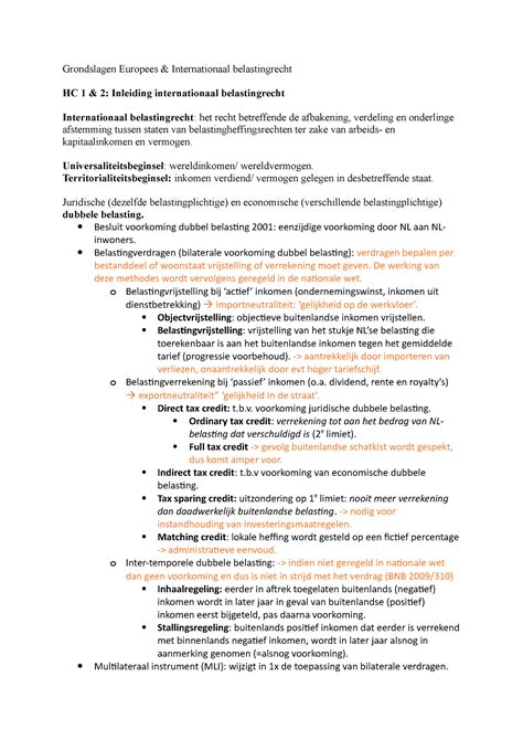 Samenvatting Grondslagen Eibr Grondslagen Europees Internationaal