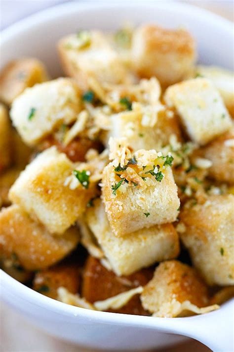 Garlic Herb Parmesan Croutons