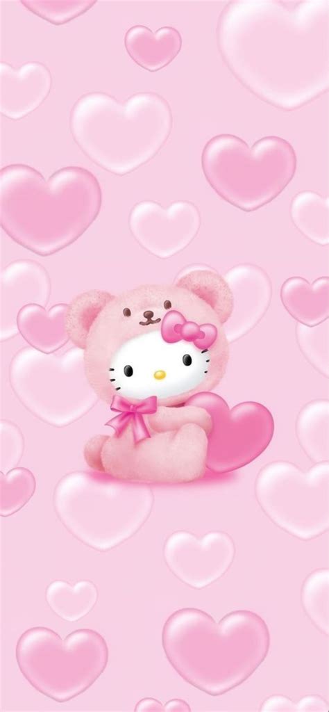 🎀hello Kitty Heart Wallpaper ♡ In 2024 Hello Kitty Wallpaper Hd Pink