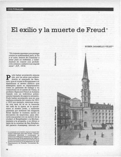 El Exilio Y La Muerte De Freud