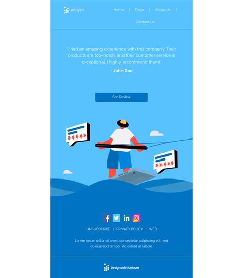 Testimonial Email Email Template Unlayer