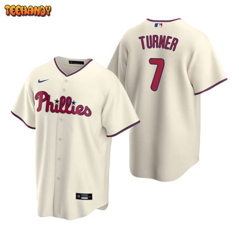 Philadelphia Phillies Trea Turner Cream Replica Alternate Jersey