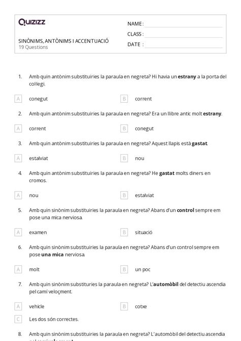 50 I Larga I Corta Hojas De Trabajo Para Grado 5 En Quizizz Gratis