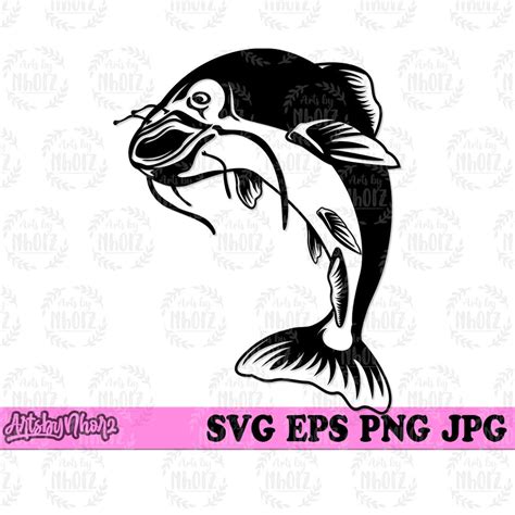 Catfish Svg Fishing Svg Cat Fish Svg Catfish Clipart Catfish