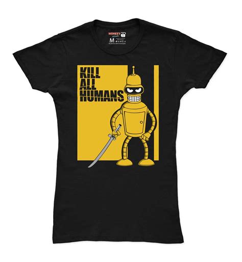 Playera Bender Kill All Humans Monkey Club