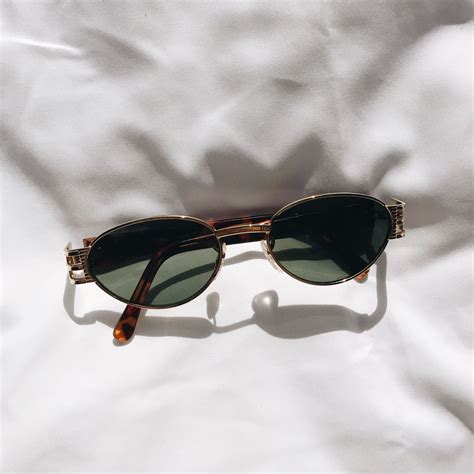 Brillies Vintage Green Lens Metal Oval Sunglasses 18 Ootd 90s Style