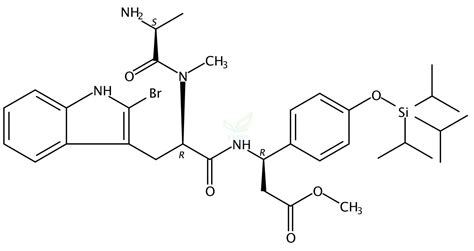 3R L Alanyl 2 Bromo N Methyl D Tryptophyl 3 4 Tris 1 Methylethyl Silyl