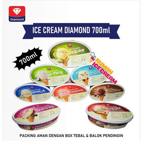 Jual Ice Cream Diamond 700ml Shopee Indonesia