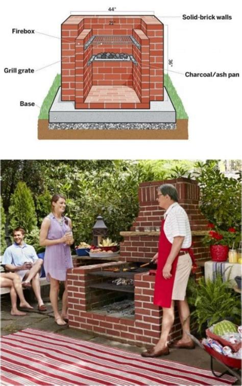 25 Best DIY Backyard Brick Barbecue Ideas Backyard Grilling Area Diy