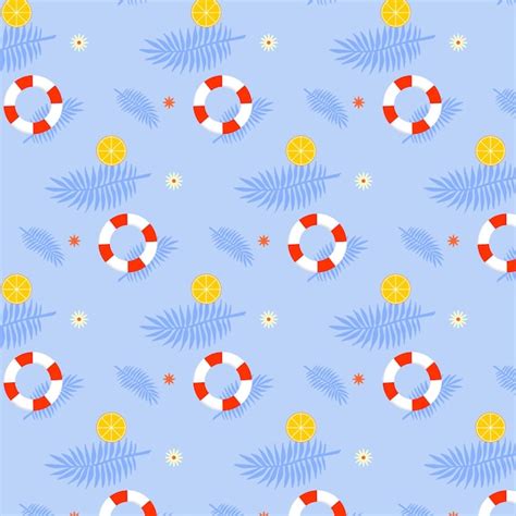 Premium Vector Seamless Summer Pattern With Fruits Leaves Vector