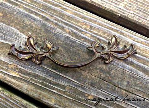 Vintage Dark Brass French Drawer Pull by Keeler Brass Co - Magical ...