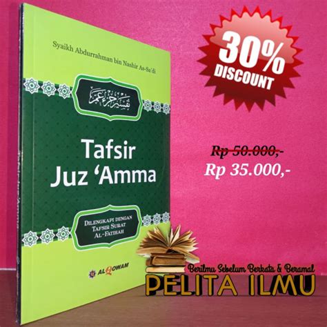 Jual Buku Tafsir Juz Amma Dilengkapi Dengan Tafsir Surat Al Fatihah