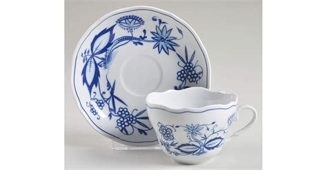 Blue Onion Flat Cup Saucer Set By Kahla Replacements Ltd