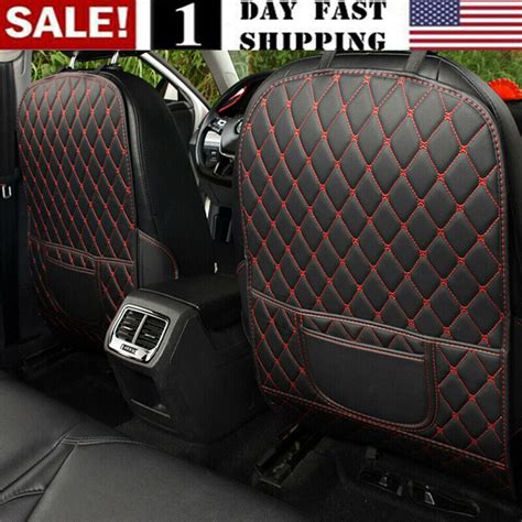 PU Leather Protector Cover Car Seat Back Anti Kick Pad Mat Universal